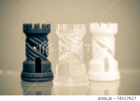 Three Objects photopolymer printed on a 3d printer. 78317627