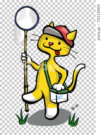Cats going to catch insects 78318069
