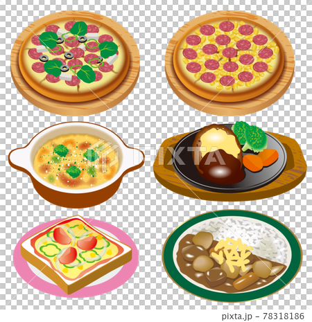 料理の3dイラスト アイコンセット のイラスト素材