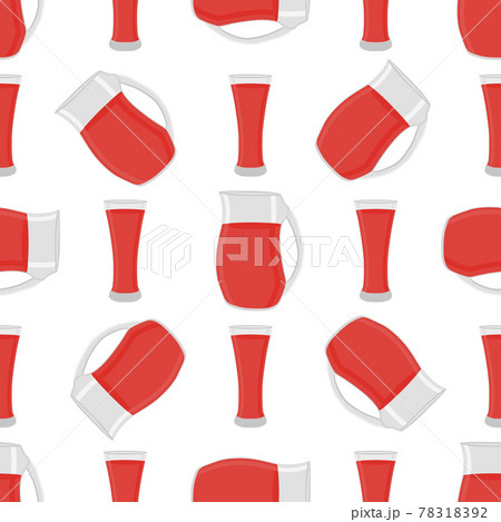 Illustration on theme colored lemonade in glass jug Illustration on theme colored lemonade in glass jug 78318392