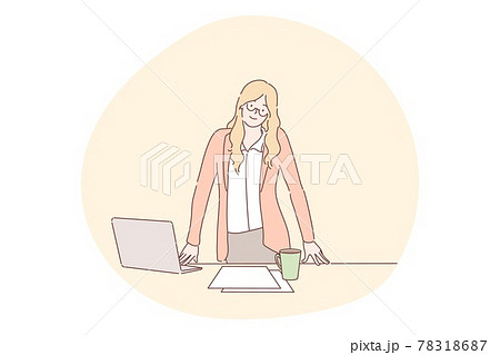 Businesswoman in office concept Businesswoman in office concept 78318687