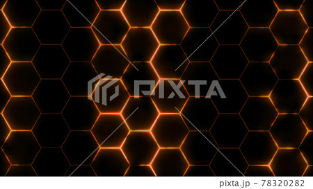 3D rendering of abstract futuristic hexagonal mesh with light effects 3D rendering of abstract futuristic hexagonal mesh with light effects 78320282