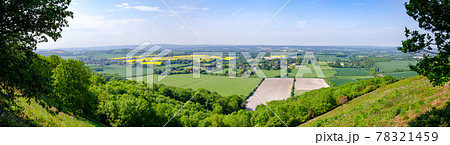 Summer rural panoramic landscape Southern England UK 78321459