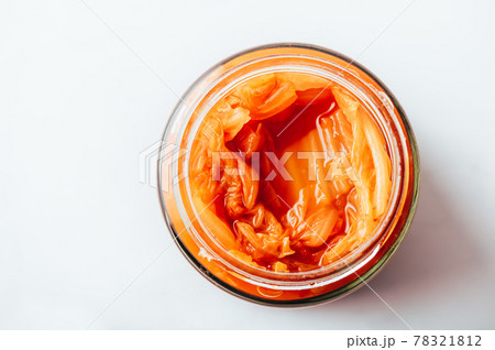 Jar of Korean Kimchi, fermented cabbage Jar of Korean Kimchi, fermented cabbage 78321812