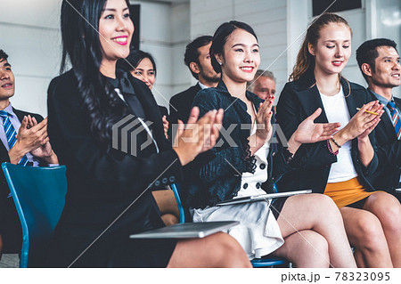 Businessmen and businesswomen celebrating success. 78323095