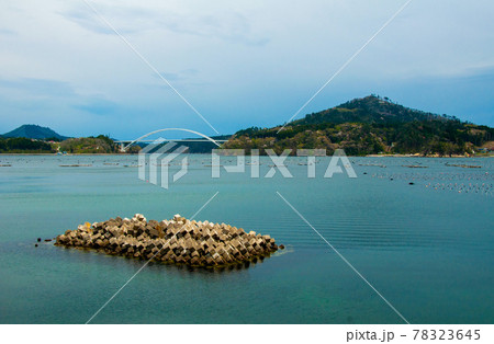 みちのく潮風トレイル　気仙沼大橋と大島亀山 78323645