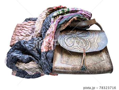 leather handbag wrapped of the patchwork scarf leather handbag wrapped of the patchwork scarf 78323716