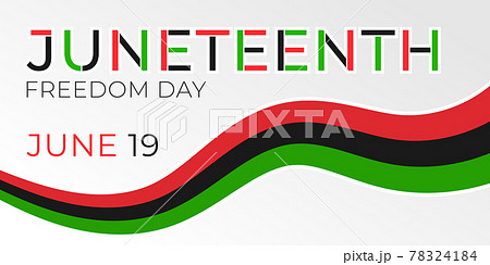 Juneteenth Freedom Day banner. African-American Independence Day, June 19, 1865. Vector illustration of design template for national holiday poster or card 78324184