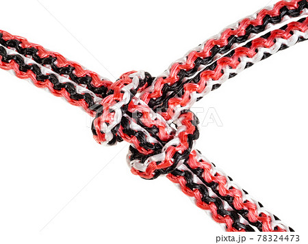 cow hitch knot on slipped closed loop close up 78324473