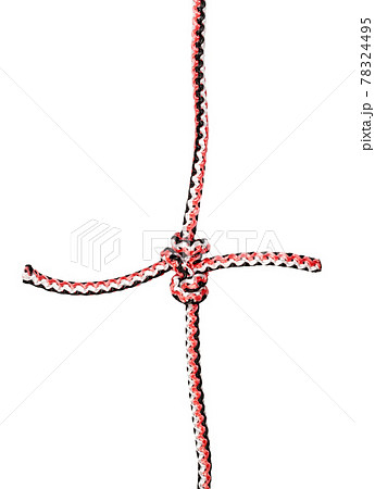 another side of barrel knot (blood knot) on rope 78324495