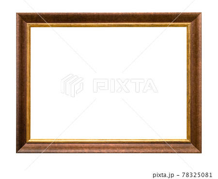 vintage natural brown wood picture frame cutout 78325081