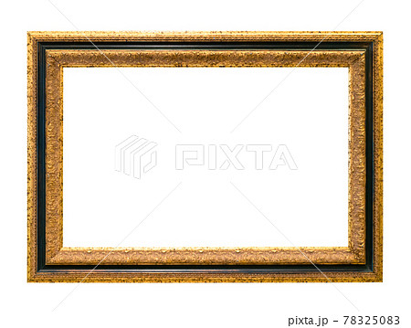 wide gold and black carved wood picture frame 78325083