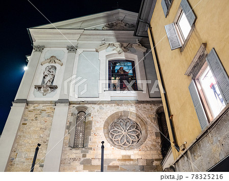 facade of church Chiesa di San Leonardo in evening facade of church Chiesa di San Leonardo in evening 78325216