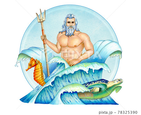Poseidon, god of the seaのイラスト素材 [78325390] - PIXTA