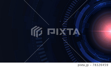 Dark blue artificial intelligence tech vector background. Abstract, futuristic, high technology, engineering, modern, science, template background. Ratio full hd. 78326459