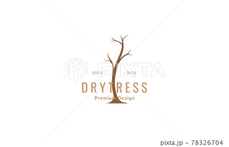 vintage dry trees simple logo symbol vector icon illustration graphic design 78326704