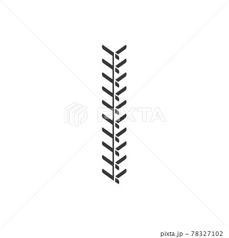 Tire Track Vector Illustrationのイラスト素材