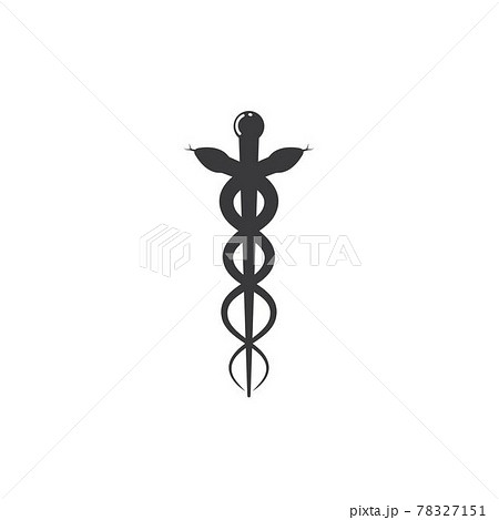 medical snake vector icon illustration 78327151