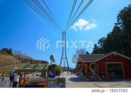 三島スカイウォークと空中散歩 大吊橋と青空 北エリア 三島スカイウォークと空中散歩 大吊橋と青空 北エリア 78327263