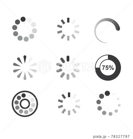 loading indicator icon vector illustration design 78327797