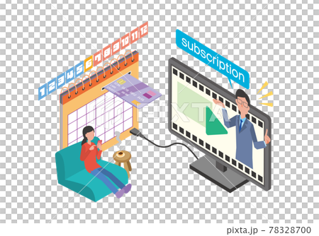 動画サブスクリプションサービスのイメージイラスト 動画サブスクリプションサービスのイメージイラスト 78328700