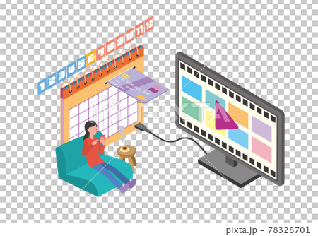 動画サブスクリプションサービスのイメージイラスト 78328701