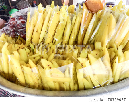 testy and healthy green mango 78329077