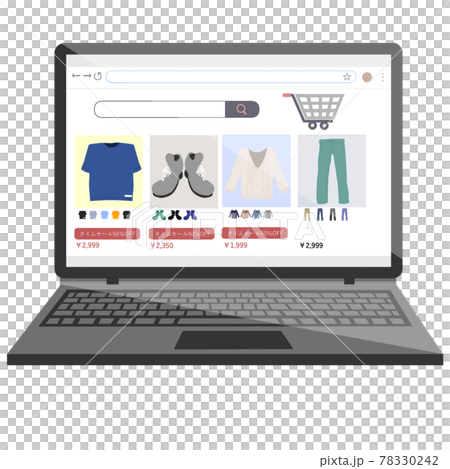男性ファッション通販サイト画面（ノートPC） 78330242