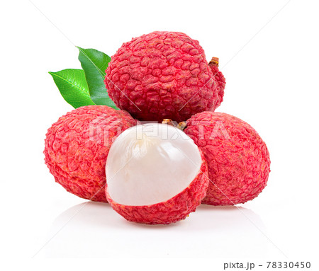lychee on white background lychee on white background 78330450