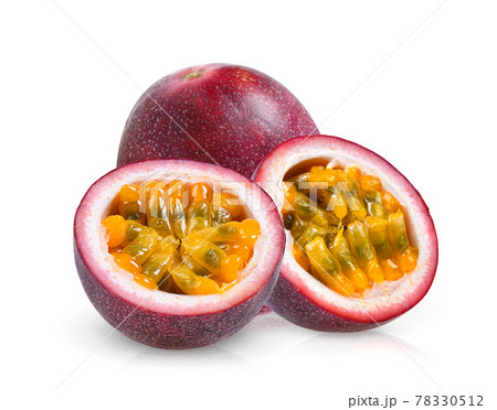 passion fruit on white background 78330512