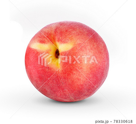 Peach with isolated on white background 78330618
