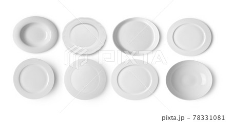 white plate on white background 78331081