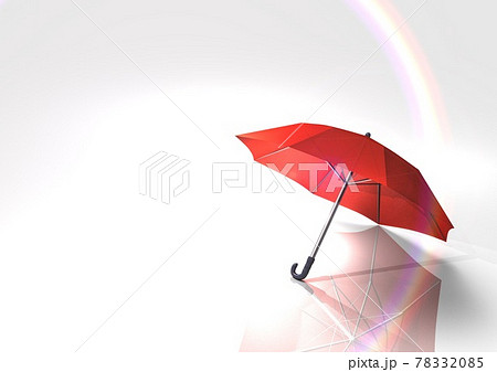 傘 雨傘 梅雨 天気 気候 虹 反射 季節 イメージ 赤色(3DCG) 傘 雨傘 梅雨 天気 気候 虹 反射 季節 イメージ 赤色(3DCG) 78332085