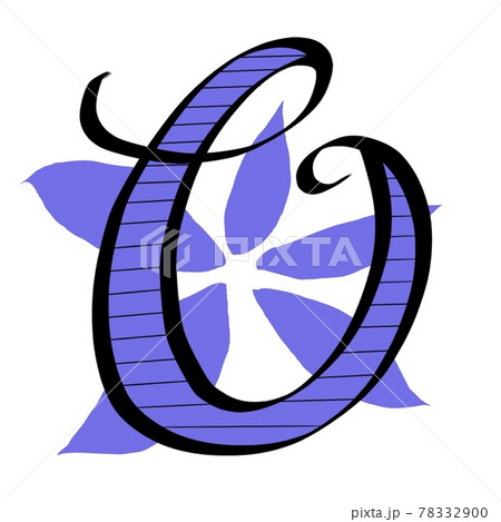 デザイン文字のお花アルファベットO デザイン文字のお花アルファベットO 78332900