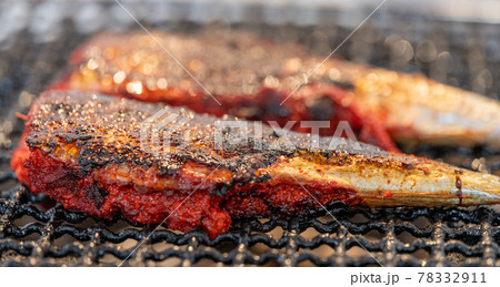 いわしめんたい　七輪で炭火焼き 78332911