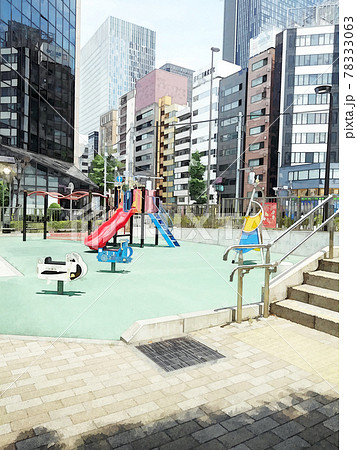 ビル街の公園 78333063