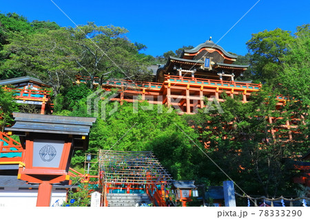 【佐賀県】快晴下の祐徳稲荷神社 【佐賀県】快晴下の祐徳稲荷神社 78333290