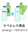 ラベルレス　ペットボトル　分別　リサイクル　エコ　環境配慮　お茶　水　ラベル　SDGs　持続可能 78333712