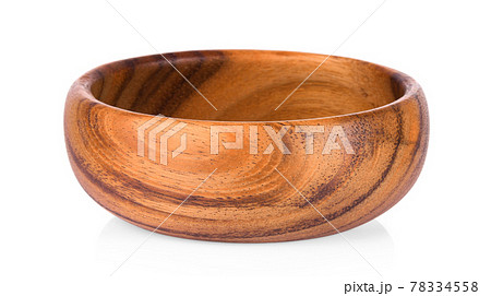 wood bowl on white background wood bowl on white background 78334558
