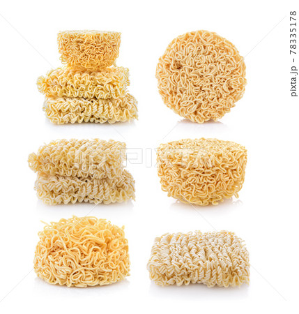 Instant noodles isolated on white background 78335178