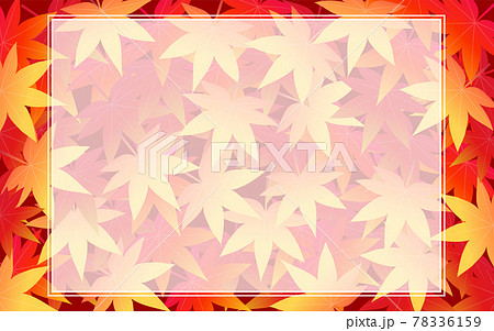 秋の紅葉背景とコピースペースのイラスト素材 秋の紅葉背景とコピースペースのイラスト素材