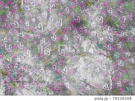 手書きのハートの背景素材 歪んだ愛 愛情表現 愛してる 大好きのイラスト素材