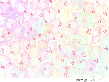 手書きのハートの背景素材 Love 愛情表現 愛してる 大好きのイラスト素材 7363