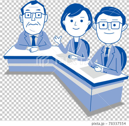 ニュースキャスター（男女3人） 78337554