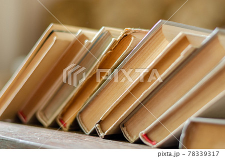 Bookshelf with old books. Bookshelf with old books. 78339317
