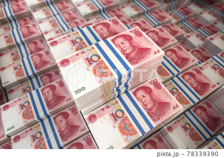 Yuan packs background. Growth of income and financial prosperity concept. 78339390