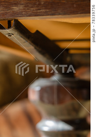 Metal Ceiling support under the roof of the porch. Metal Ceiling support under the roof of the porch. 78339756