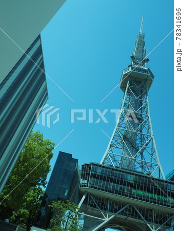 名古屋市栄セントラルパークの青空と未来タワー 4 78341696