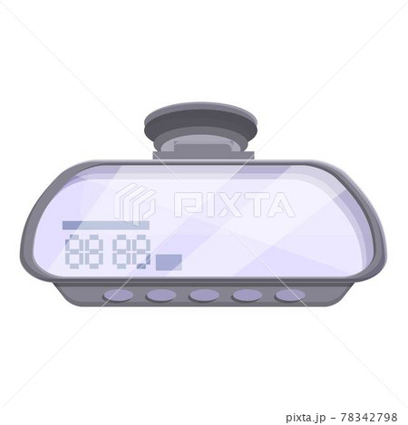 Taximeter car mirror icon, cartoon style Taximeter car mirror icon, cartoon style 78342798