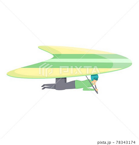 Fly hang glider icon, cartoon style Fly hang glider icon, cartoon style 78343174